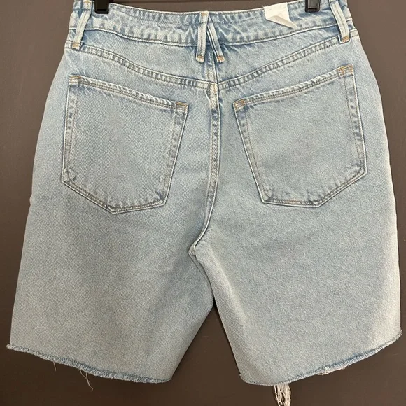 GOOD AMERICAN NWT Jean Shorts thighs distressing. - Picture 5 of 8